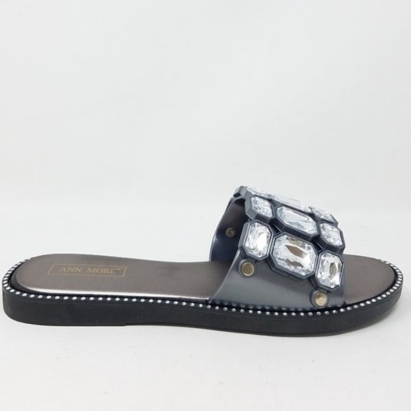 NEW San Remo Pewter Chunky Crystal Slides - Picture 2 of 3